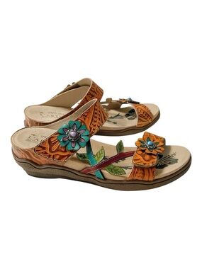 Spring Step L'Artiste Aymee Womens Slide Sandals Sz 10 Slip On Open Toe